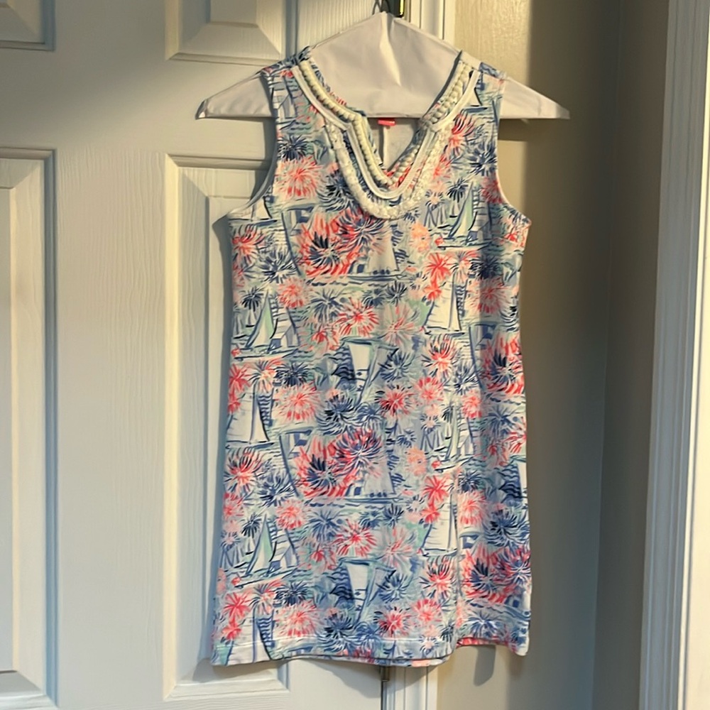 Lilly Pulitzer Girls Mini Harper Shift Dress Sea To Shining Sea